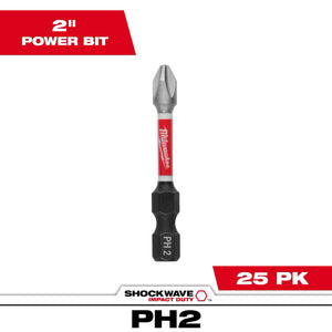 Milwaukee 48-32-4162 #2 Phillips 2 in. Power Bits 25 pk