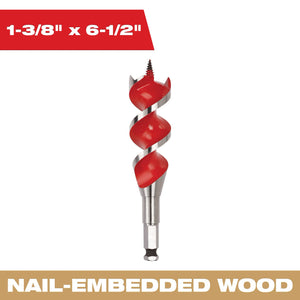 Milwaukee 48-13-1370 1-3/8" x 6-1/2" Auger Bit (Open Box)