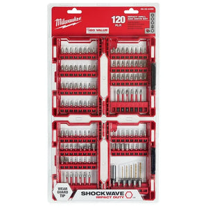 Milwaukee 48-32-4496 Shockwave Steel Driver and Impact Bit Set - 120 Piece