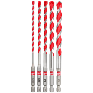 Milwaukee 48-20-9051 5PC SHOCKWAVE Impact Duty Carbide Hammer Drill Bit Set
