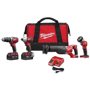 Milwaukee 2696-24CXH M18 Cordless LITHIUM-ION 4-Tool Combo Kit
