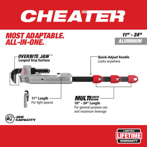 Milwaukee 48-22-7318 Aluminum Cheater Pipe Wrench
