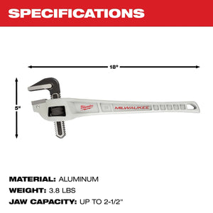 Milwaukee 48-22-7185 18 in. Aluminum Offset Pipe Wrench