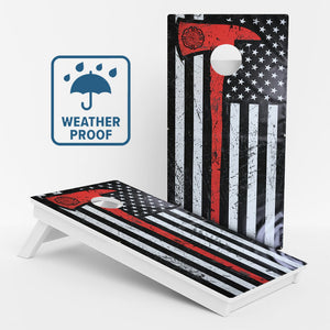 Thin Red Line Axe Weather Proof Cornhole Boards
