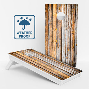 Bark Wood Grain Weather Proof Cornhole Boards