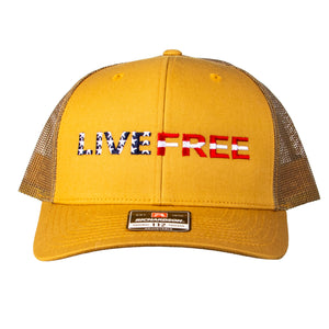 Richardson 112 Live Free Snapback Trucker Hat