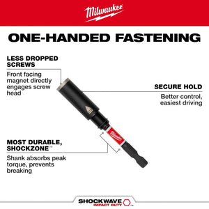 Milwaukee 48-32-7905 SHOCKWAVE Impact Duty 3" Screw-Holding Bit 4PC