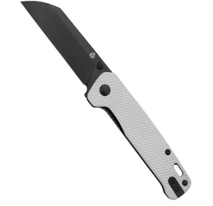 QSP Penguin Liner Lock Knife Blasted Diamond Aluminum (3" Black S90V)