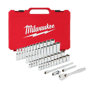 Milwaukee 48-22-9004 1/4" Drive 50pc Ratchet & Socket Set - SAE & Metric