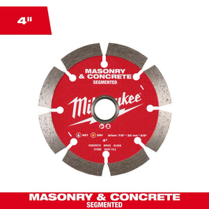 Milwaukee 49-93-9302 4" Segmented Masonry & Concrete Diamond Blade