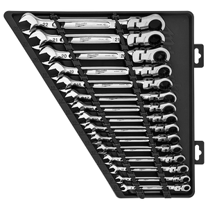 Milwaukee 48-22-9513 15pc Metric Flex Head Ratcheting Combination Wrench