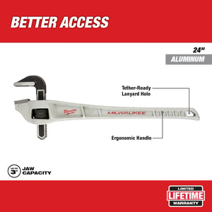 Milwaukee 48-22-7182 24 in. Aluminum Offset Pipe Wrench