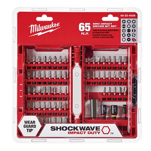 Milwaukee 48-32-4026 SHOCKWAVE 65PC MRO IMPACT DRIVER BIT SET