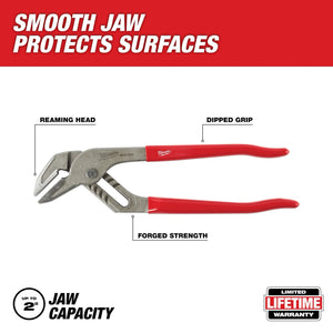 Milwaukee 48-22-6552 12 in. Dipped Grip Smooth Jaw Tongue & Groove Pliers
