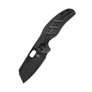 Kizer Vanguard C01C Sheepdog Thumb Hole Knife Black Micarta (3.25" Black SW)