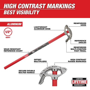 Milwaukee 48-22-4070 1/2 in. Aluminum Conduit Bender and Handle