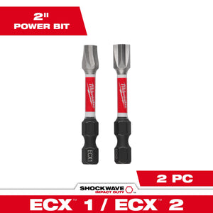 Milwaukee 48-32-4443 2PC SHOCKWAVE™ Impact Duty 2" ECX™ Combo Kit
