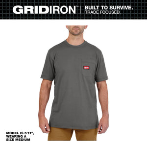 Milwaukee 605 Men's GRIDIRON Cotton/Polyester Short-Sleeve Pocket T-Shirt