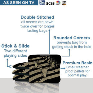 Deer Flag Pro Cornhole Bags