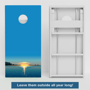 Lake Sunset Weather Proof Cornhole Boards