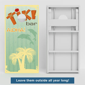 Tiki Bar Weather Proof Cornhole Boards