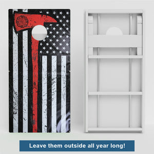 Thin Red Line Axe Weather Proof Cornhole Boards
