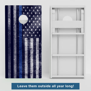 Thin Blue Line Flag Weather Proof Cornhole Boards