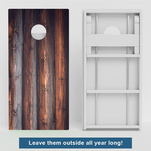 Wood Grain Weather Proof Cornhole Boards