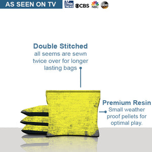 Yellow Camo Cornhole Bags