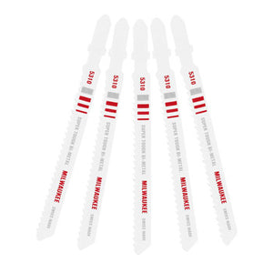Milwaukee 48-42-5310 5PC 4" 10TPI T-Shank Multi-Material Bi-Metal Jig Saw Blades