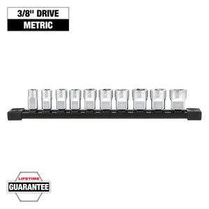 Milwaukee 48-22-9503 10PC 3/8" Metric Sockets with FOUR FLAT™ Sides
