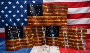 Handmade Wooden American Flag