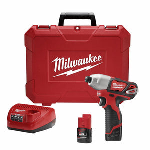 Milwaukee 2462-22 M12™ ¼” Hex Impact Driver Kit