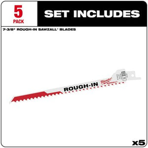 Milwaukee 48-00-1610 5PC SAWZALL Rough-In Blade