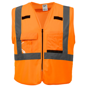 Milwaukee 48-73-5033 Class 2 High Visibility Orange Safety Vest - 2XL/3XL