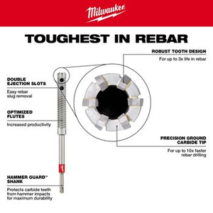 Milwaukee 48-20-6734 1-1/2 in. x 12 in. SDS-Plus Rebar Cutter