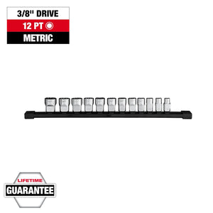 Milwaukee 48-22-9520 3/8 in. Drive Metric 12-Point Socket Set 12PC