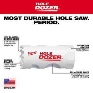 Milwaukee 49-56-0052 HOLE DOZER Hole Saw 49-56-0052 - 6 TPI - 1 1/8" Diameter