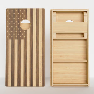 Wood American Flag Professional Cornhole Boards