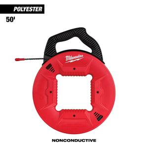 Milwaukee 48-22-4162 50’ Polyester Fish Tape with Nonconductive Tip (Open Box)