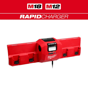 Milwaukee 48-59-1804 M18 and M12 Lithium-Ion Gangbox 4-Port Rapid Charger