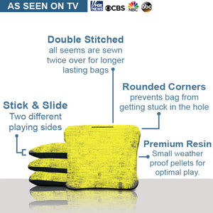 Yellow Camo Cornhole Bags