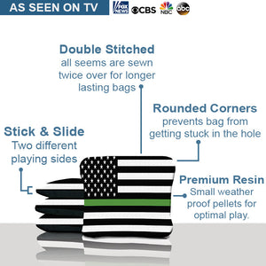 Green Line Cornhole Bags