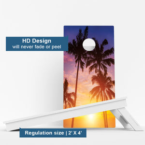 Beach Paradise Weather Proof Cornhole Boards