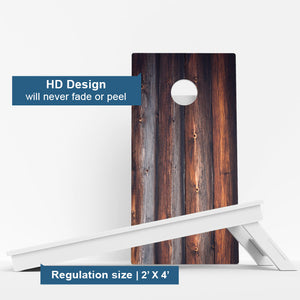 Wood Grain Weather Proof Cornhole Boards