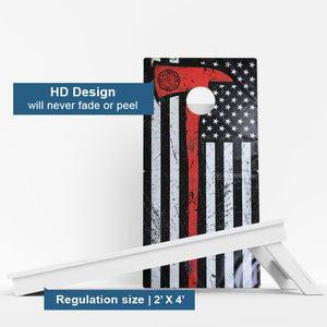 Thin Red Line Axe Weather Proof Cornhole Boards