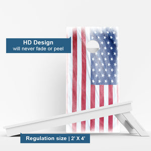 Murky American Flag Weather Proof Cornhole Boards
