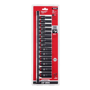 Milwaukee 49-66-7008 14PC 3/8" Drive Metric Deep 6pt Socket Set (Open Box)