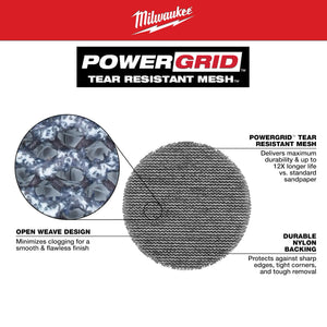 Milwaukee 48-80-6220 3" 220-Grit Mesh Sanding Discs For M12 Orbital Sander 12PK