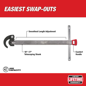 Milwaukee 48-22-7001 1.25 in. Basin Wrench